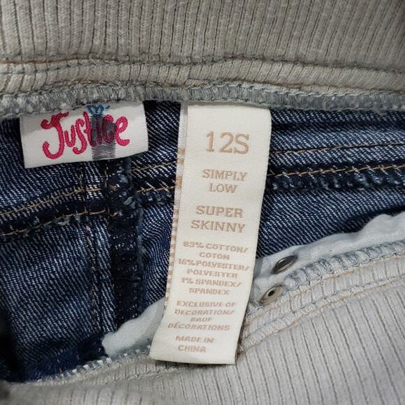 Justice Girls Size 12 Bundle Embellished Jeans Shorts Tank Top - Picture 6 of 15